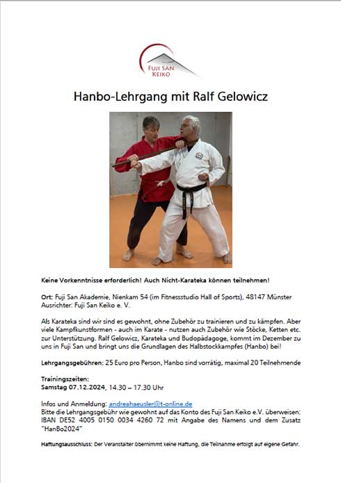 Hanbo-Lehrgang mit Ralf Gelowicz